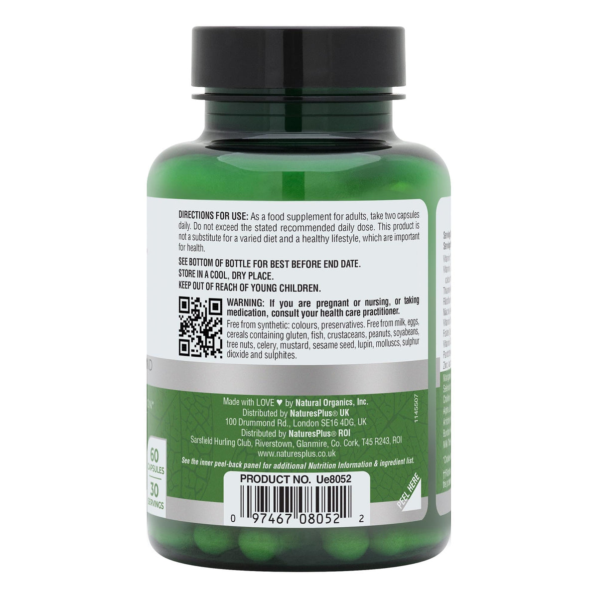 Nature's Plus NaturesPlus Bio Advanced Liver Complex - Liver Supplement with Turmeric, Artichoke, Milk Thistle, Dandelion, Choline, Methyl B12, Folate, VIT C - Gluten, Dairy, Soy Free - Vegan, 60 Capsules