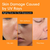 LAIKOU Vitamin C Face Sunscreen SPF50 PA++++, Daily Face & Body Sun Cream with Niacinamide & Shea Butter, UVA/UVB Protection, Lightweight, Non-Greasy Moisturiser for All Skin Types, 50g (Pack of 2)