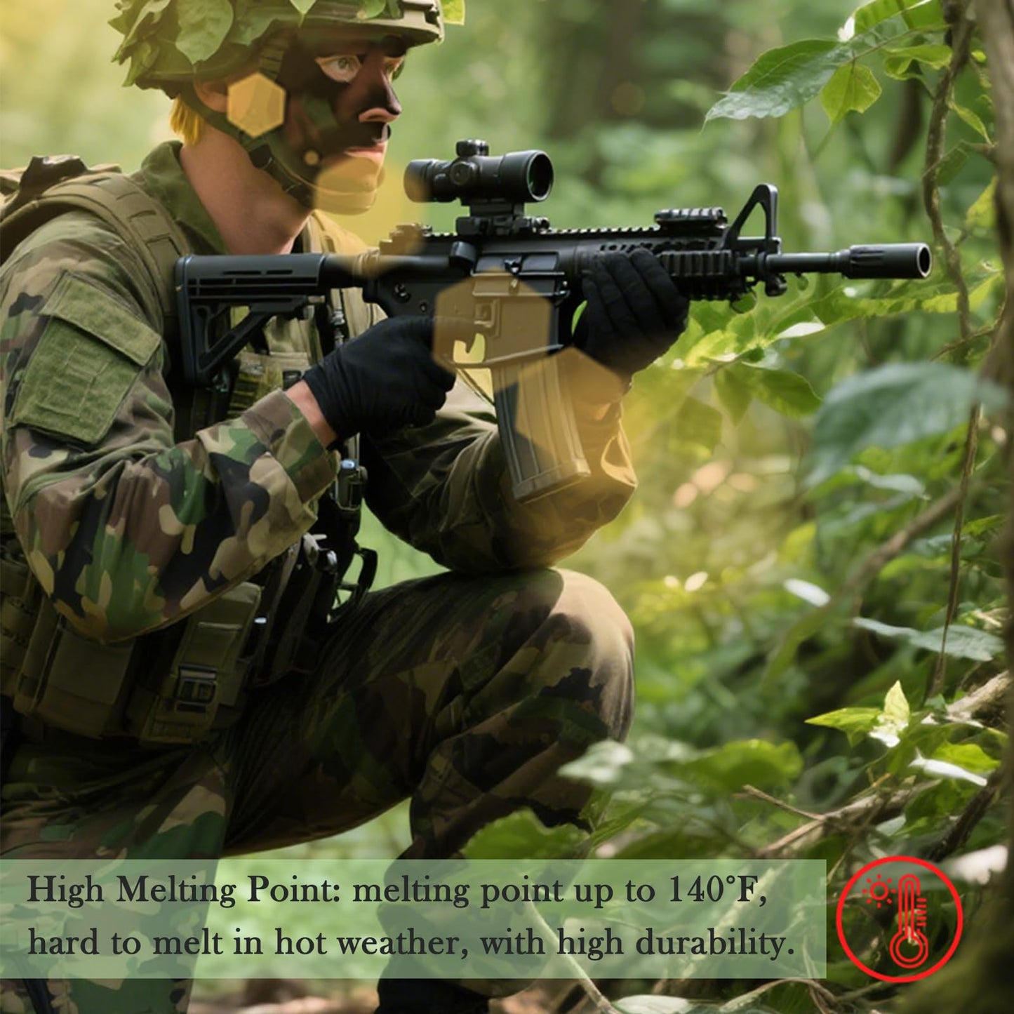 Mikloven 3-Color Camo Face Paint Sticks (Brown, Black, Green), Waterproof Hunting Face Paint, Rotating Wax Design, Skin-Friendly, Easy Application for Outdoor & Tactical Use