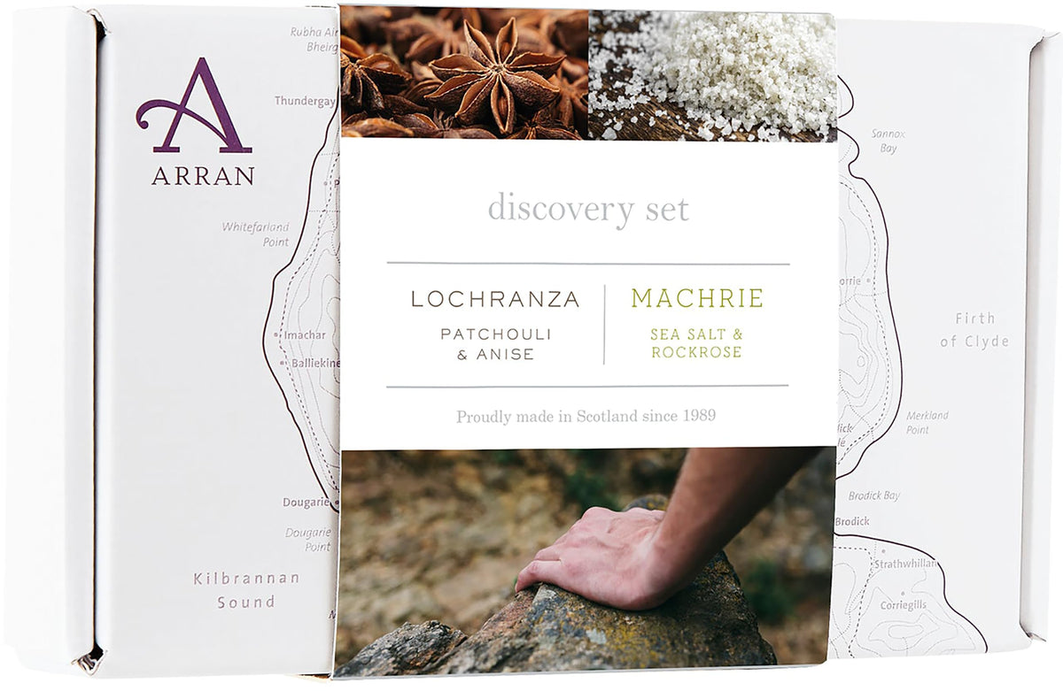 Arran Sense of Scotland Arran Lochranza & Machrie Body Gift Set with Patchouli & Rockrose