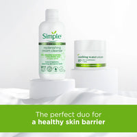 Simple Replenishing Cream Cleanser Face Cleanser Suitable for even the Most Sensitive Skin with 11% Ceramide Boosters and Hyaluronic Acid 230 ml
