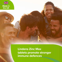 Lindens Zinc Max Tablets - 360 Pack - (90 Pack x4) Triple Zinc with Copper and Vitamin C - Immune System, Bones, Vision, Hair, Nails, and Skin - UK Manufacturer