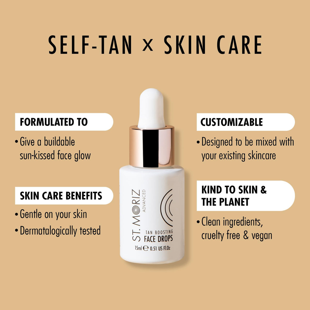 ST. MORIZ St Moriz Advanced Face Tanning Drops | Add Bronzing Drops to Skin Care for Custom Gradual Face Tan & Sunkissed Glow | With Hydrating Aloe Vera | Dermatologically Tested | Vegan & Cruelty Free | 15ml