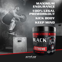 Activlab Black Panther Extreme 300g, Pre Workout Powder Energy, Physical Performance with Citrulline, Creatine, Beta Alanine, Caffeine, VIT B, HMB, 300g, 15 Servings (Black Currant)