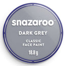 Snazaroo Classic Face and Body Paint for Kids and Adults, Dark Grey Colour, Water Based, Easily Washable, Non-Toxic, Makeup, Body Painting for Parties, for Ages 3+