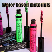 UV Glow Orange Mascara, Rainbow Color Fluorescence, Neon Colorful Mascara Waterproof, Extensions Eyelashes Curling Lengthening Eye Lashes Halloween Festival Party Stage Use (Orange)