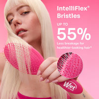 WetBrush Mini Detangler Brush with Ultra Soft Intelliflex Bristles to Gently Separate Knots With Ease, Wet Brush Detangler Is Gentle on Hair, Suitable For All Hair Types, Elemental Blue