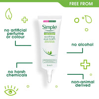 Simple Soothing Eye Balm winds down and reduces puffiness for sensitive skin 6x 15 ml