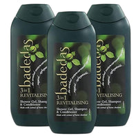 Badedas 3 in 1 Revitalising Shower Gel, Shampoo & Conditioner 200ml | Multipack | Pick a Bundle of 3 or 6 Packs