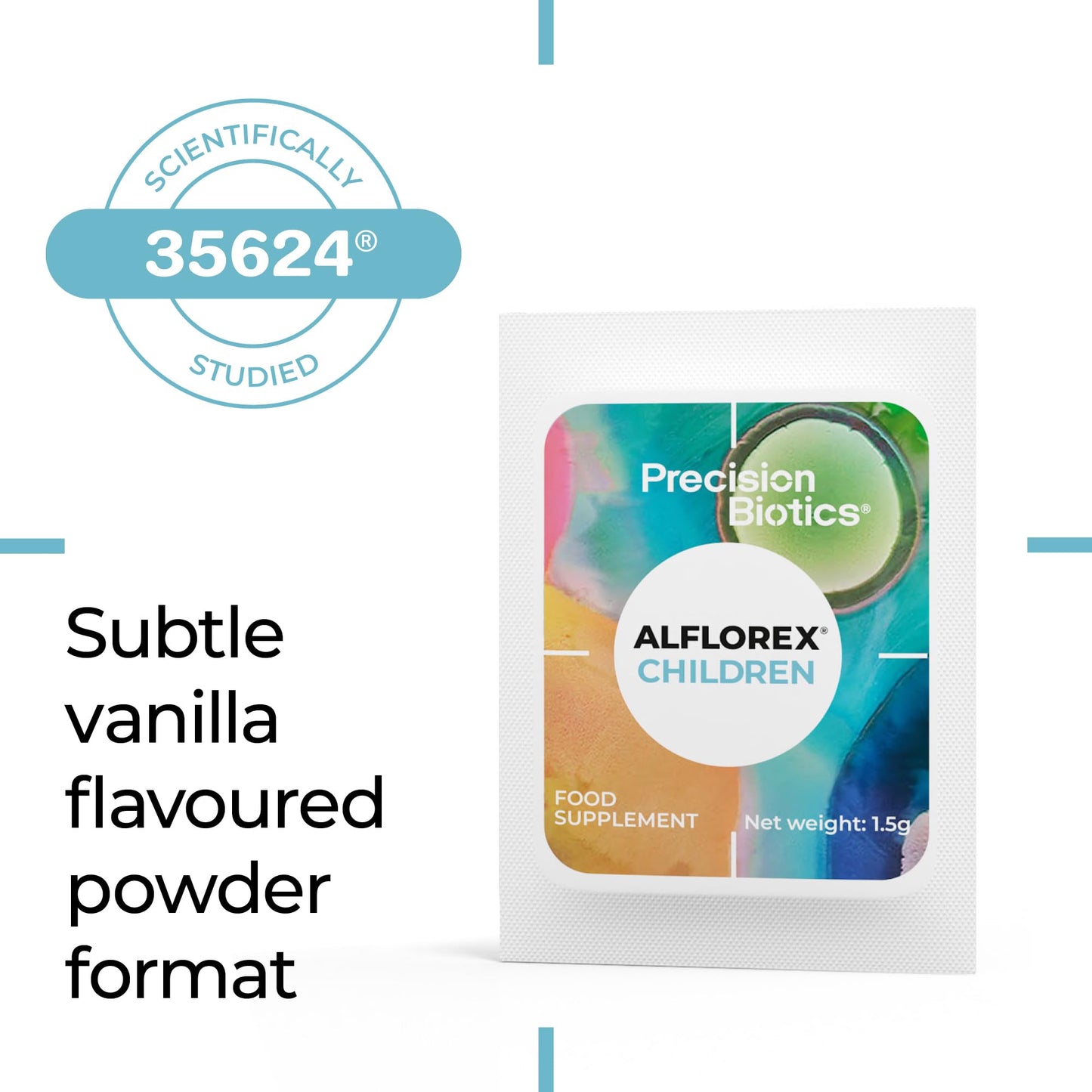 PrecisionBiotic Alflorex® Children - Original 35624™ Strain - Daily Gut Supplement for ages 3 and up - 30 Sachets