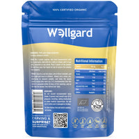 Wellgard Organic Chaga Mushroom Powder 90 Grams - Mushroom Supplement, Dual Extract, Easy to Use, Certified Organic