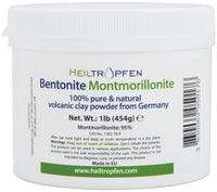 Bentonite Montmorillonite powder | 1 Pound - 454 g | ULTRA FINE | Montmorillonite content 95% | Natural Mineral Dust | Heiltropfen®