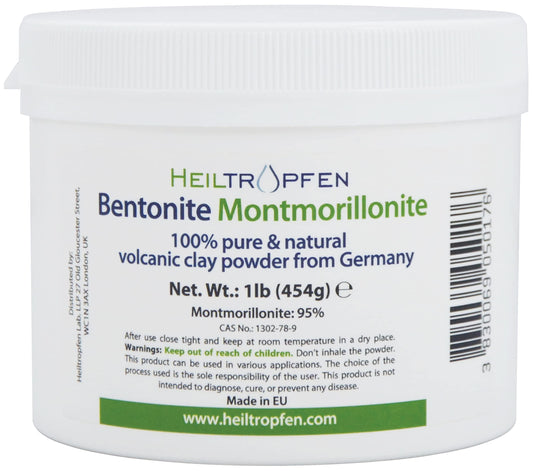 Bentonite Montmorillonite powder | 1 Pound - 454 g | ULTRA FINE | Montmorillonite content 95% | Natural Mineral Dust | Heiltropfen®