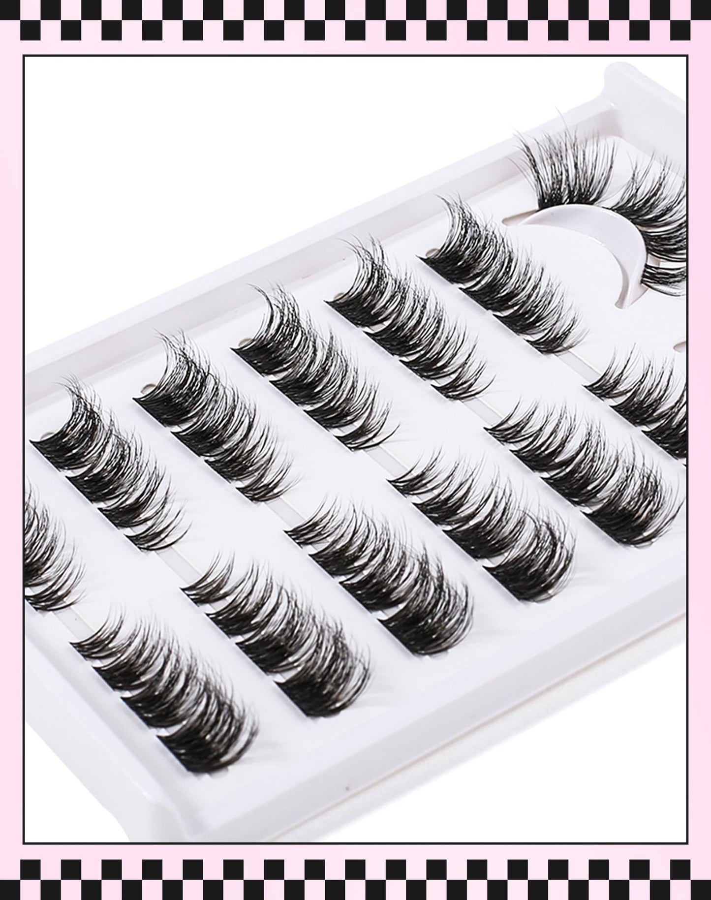 Jiocolor Lash Clusters Wispy Cat Eye Individual Lash Extensions Natural Cluster Lashes 9-15MM DIY Eyelash Extension C Curl Eyelash Cluster 7 Pairs