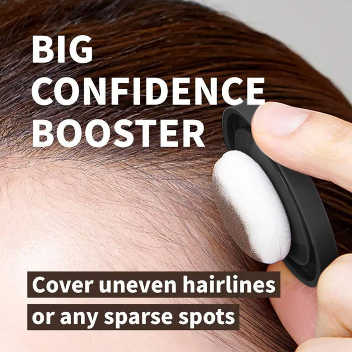 Fashion Base Hairline Enhancer - Root Touch Up Powder - Instantly Cover Gray Hair Roots - Thin Hair Powder (Dark Brown, 4g)