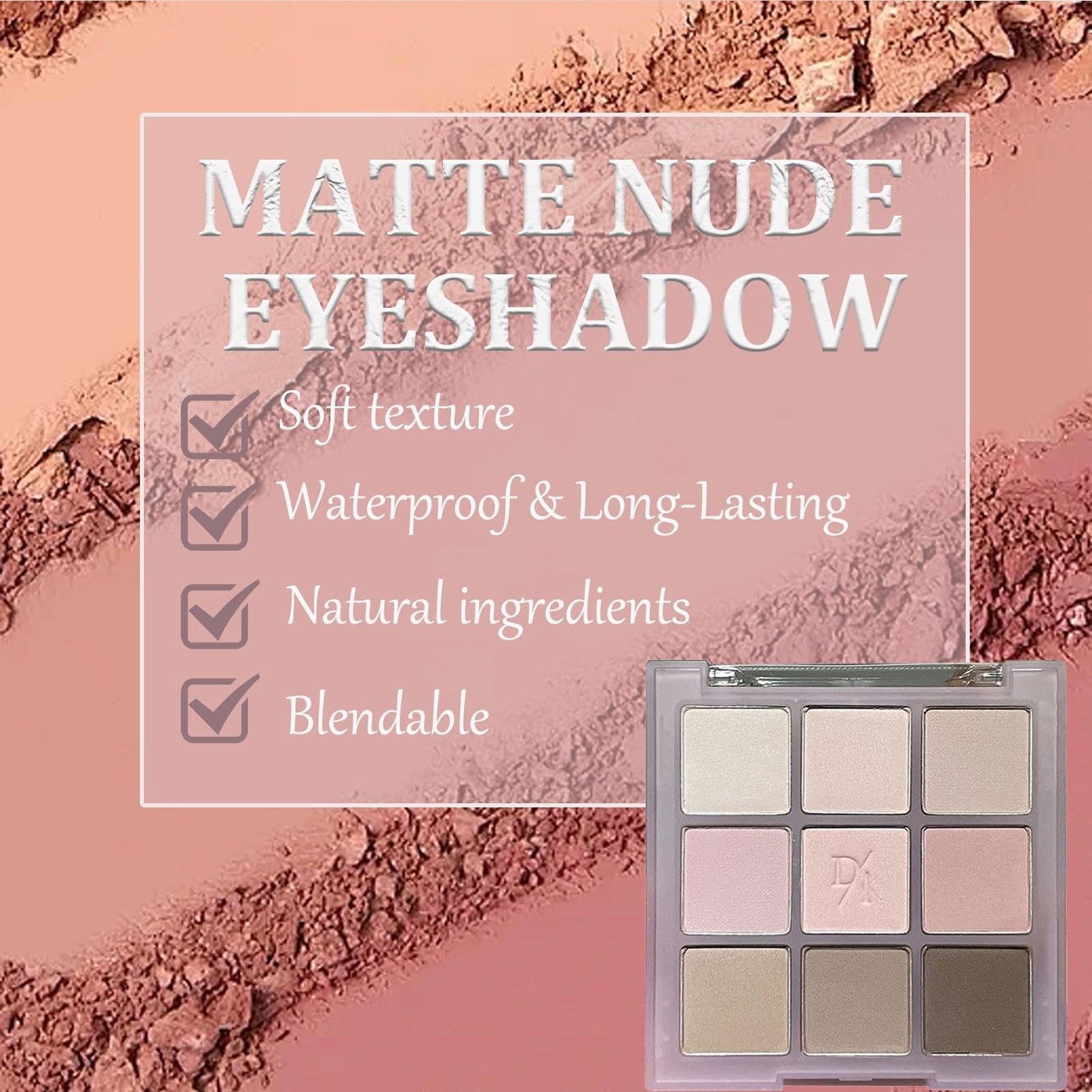 9-Color Matte Eyeshadow Palette for Women - Soft, Blendable Nude and Cold Brown Shades for Natural Looks - Milk Tea Warm Nude Palette