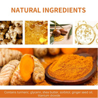 Heefeng 2PCS Turmeric And Ko-jic Acid Soap,Turmeric Soap Bar,Brightening Soaps,Deep Cleansing & Smooth Skin,Even Skin Tone,Refreshing,Moisturize And Nourish Firming Pores And Removing Yellow,For Face & Body