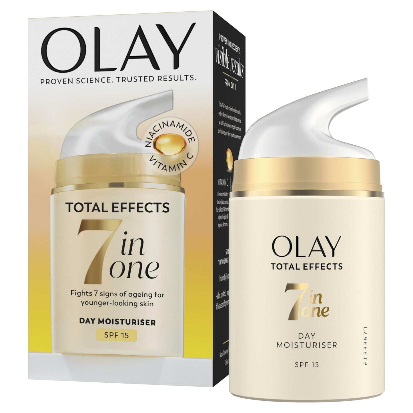 OLAY TOT EFF MOISTURISER CRM Olay Total Effects 7-In-1 Anti-Ageing Moisturiser With Spf15, Niacinamide, Vitamin C And E, 50 Ml