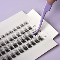 Nouveau Lashes Pre-Glued Express Cluster Lashes - Reusable & Customisable Lash Clusters - 8, 10, 12, 14mm Length - 44/48 Clusters Per Pack (Natural 01)