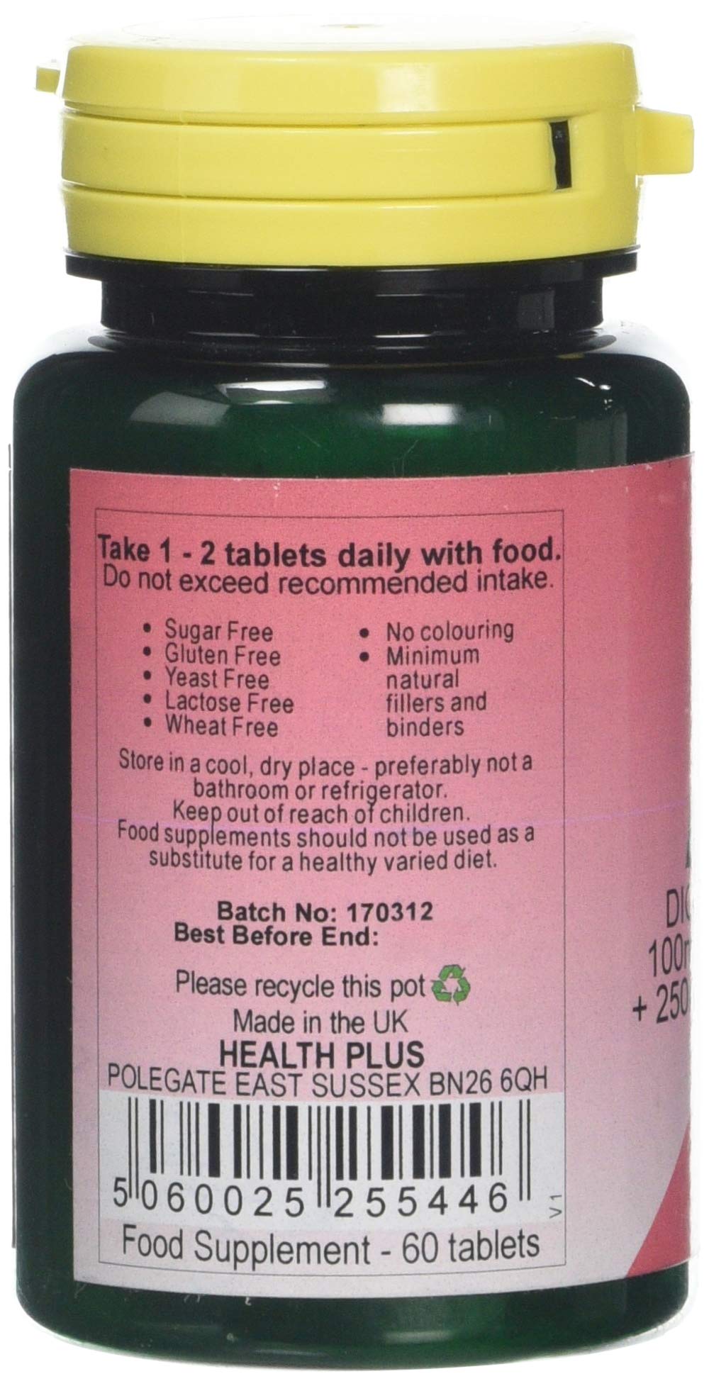 Health Plus Artichoke Digestive Health Supplement - 60 Tablets
