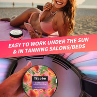 Premium Tan Accelerator Gel 100g - For Sunbed Use & Outdoor Sun Tanning Enhancer, Fast Bronzing Cream with Natural Oils Formula, Intensifying Self Tanning Boosting Oil, Long-Lasting Hydrating(Peach)