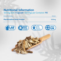 Health4All Marshmallow Root 500mg per Capsule, 90 Capsules, Digestive Health Support