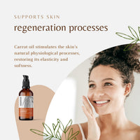 Skin is You Carrot Oil 100% Organic Cold-Pressed 100ml | Visible, Beautiful Tan | Easy To Distribute | Protects Against Harmful UV Rays | Restores Elasticity, Softness And Smoothness