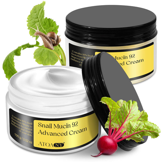 Advanced Snail Mucin 92% Power Repairing Essence, 3.52 oz/100g Snail 92 All in one Face Serum Cream With Snail Secretion Filtrate, Improve Dull Skin | Anti-Aging | Deep & Intense Hydration