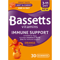 Bassetts Vitamins 3-11 Orange Flavour Immune Support 30 Gummies