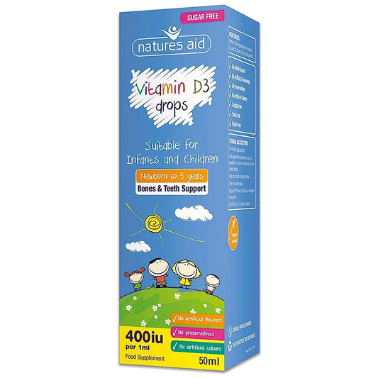 (3 PACK) - Natures Aid - Vitamin D3 400iu Drops | 50ml | 3 PACK BUNDLE