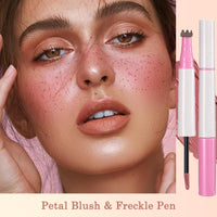 ZoeyShine Liquid Blush Pen with Dual Sponge Tips for Natural Rosy Glow - Light Pink Creamy Blush Stick with Brush for Cheeks Face Contour Makeup Long-Lasting Waterproof Buildable Formula