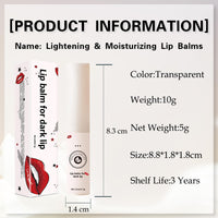 GEEWHILE Lip Lightening For Dark Lips, Lip Balms for Lip Care Lip Moisturizing, Long Lasting Natural Lip Balm Moisturizer to Repair Cracked Lips & Lighten Dark Lip Color, Lip Brightening
