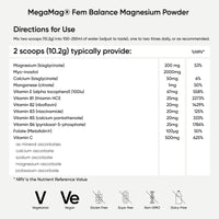 Nutri Advanced - MegaMag Fem Balance Magnesium Powder Orange - 30 Servings