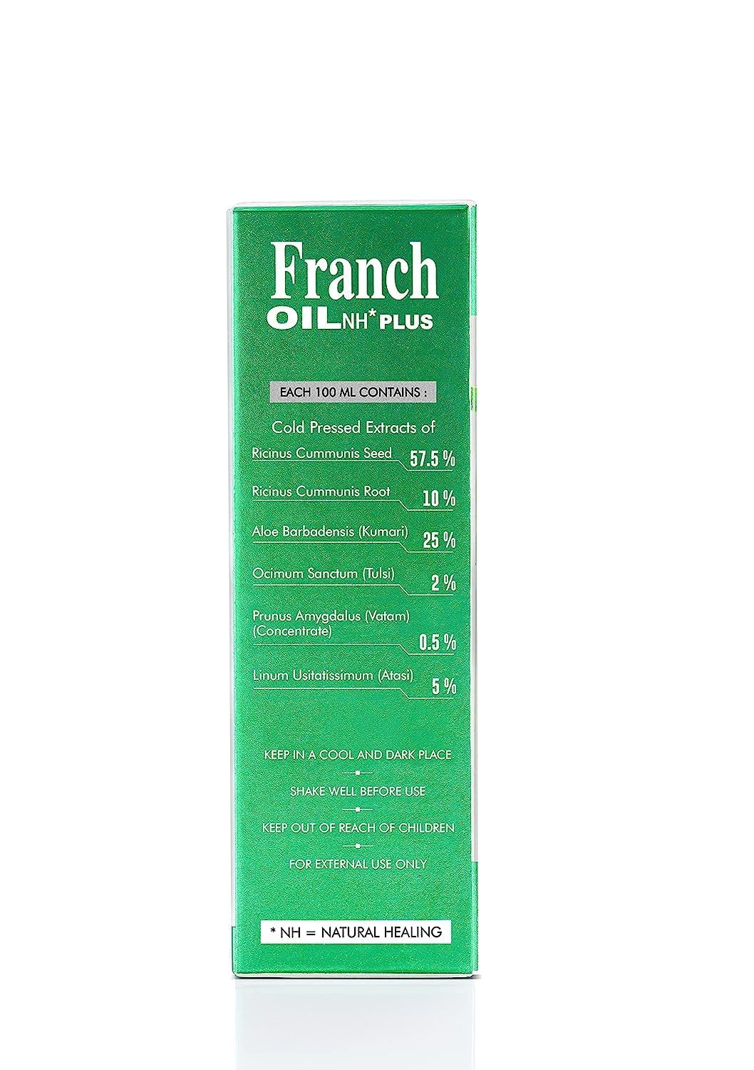 Franch Oil NH* Plus | Multipurpose Healing Oil - Stretch Marks, Small Burns, Scars, Aches & Pains - 100 ML
