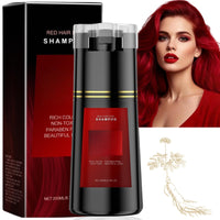 Mubuni Hair Care Instant Dye Shampoo,Polar Hair Dye Shampoo Women 3-In-1 Sha/mpoo for Color Hair,Instant Herbal Coloring Sham/poo,Hair Care Dye S/hampoo,Easy to Use Shampo/os Dy/e,Long Lasting(Red)