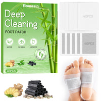 Angozo Detox Foot Patches 40 Pcs Detox Foot Pad Foot Detox Pads to Remove Toxins Deep Cleansing, Foot Patches Detox Foot Pads for Stress Relief & Deep Sleep, 100% Natural