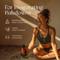 Gya Labs Eucalyptus Mint Massage Oils for Massage Therapy - Refreshing Aromatherapy Body Massage Oil for Sore Muscles - Jojoba, Argan, Sunflower, Almond, Vitamin E & Eucalyptus (200 ml)