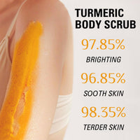 Turmeric And Vitamin C Body Scrub, Exfoliating Body Scrub With Turmeric, Dead Skin Remover For Body, Improve Dark Spots&Acne, Natural Deep Cleansing Body Scrub Exfoliator, Body Skin Care, 100g