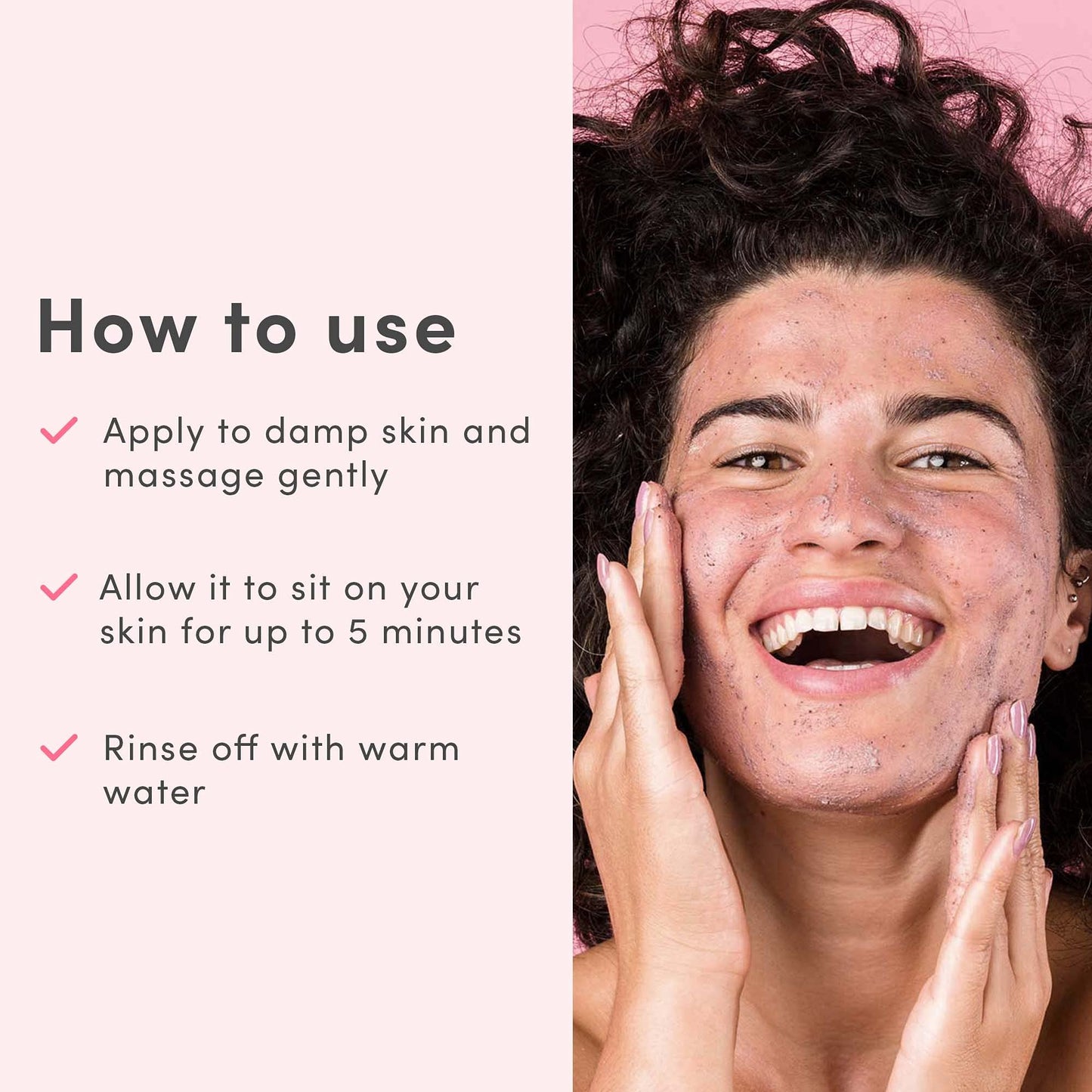 Sand & Sky Australian Pink Clay Exfoliating Face Scrub with AHA & Pearl Powder - Gentle Physical & Chemical Exfoliant for Smooth Skin, Reduces Texture