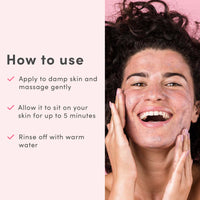 Sand & Sky Australian Pink Clay Exfoliating Face Scrub with AHA & Pearl Powder - Gentle Physical & Chemical Exfoliant for Smooth Skin, Reduces Texture