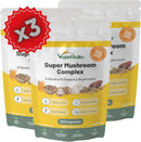 Vegan Vitality Mushroom Complex 6 Lions Mane Mushroom Supplement 360 Capsules High Strength Vegan Supplement with Lions Mane, Reishi, Chaga Mushroom Powder, Shitake, Cordyceps & Maitake