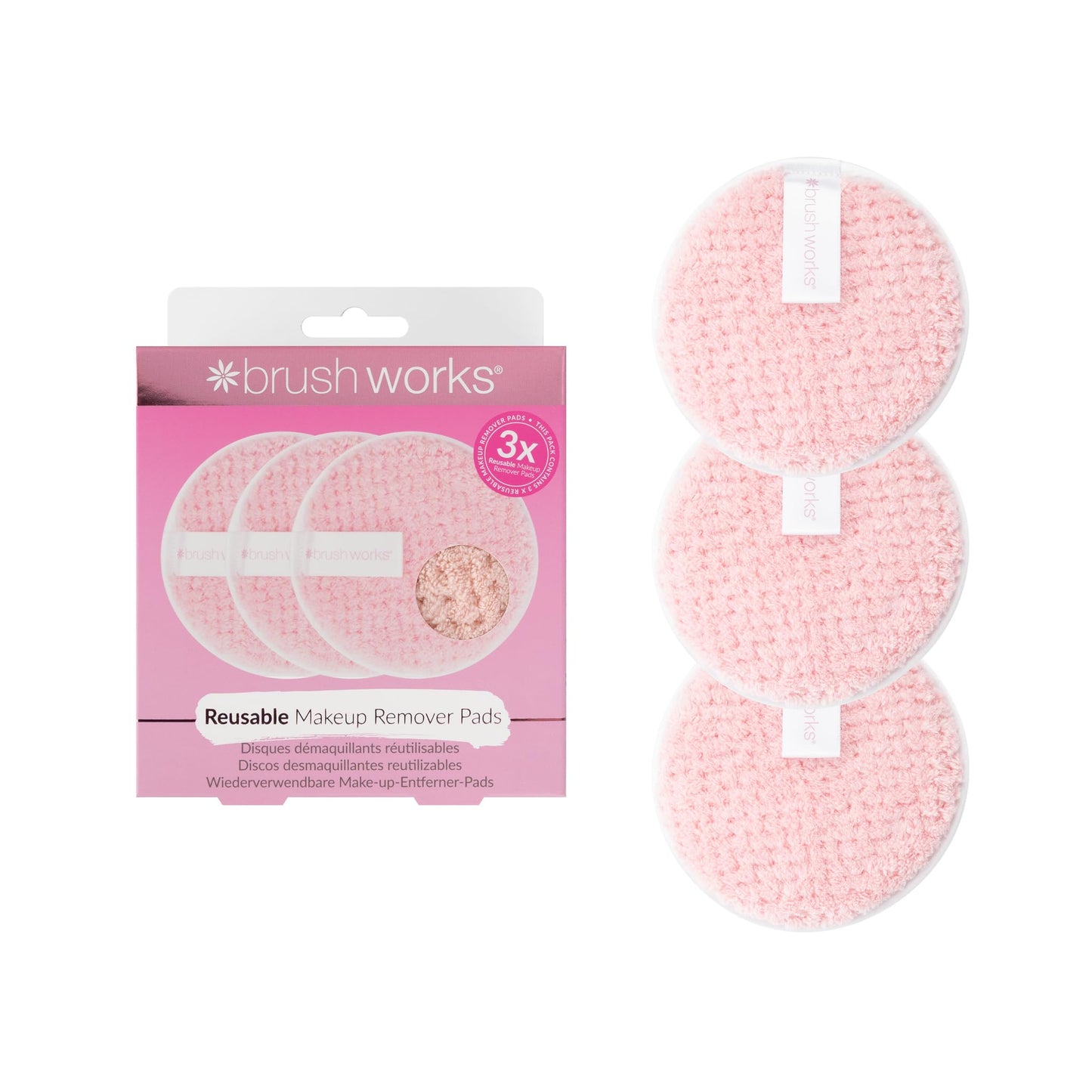 Brushworks HD Reusable Makeup Remover Pads (Pack of 3)