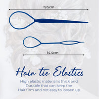 Trimming Shop Hair Braid Topsy Tool Ponytail Maker Clip Durable Styling Tool Fashion Hair Braiding Accessory for Making Women's Hair Style (Blue, 2pcs)
