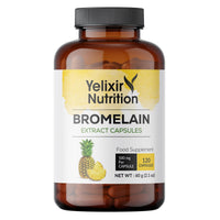 Yelixir Nutrition Bromelain Capsules, 120 Count, 2400 GDU/g Strength