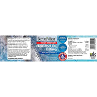 NATURE'S BEST Pure Fish Oil Capsules High Strength | 1100mg | 180 Capsules | One-A-Day | Essential Omega 3 Fish Oil | UK Made | UK’s Strongest Omega 3s with EPA 360mg and DHA 240mg