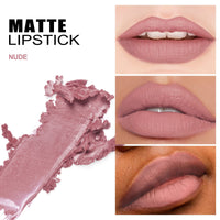 HANDAIYAN Lipstick,Matte,Smooth,Waterproof,Highly Pigmented Lipsticks（03# Nude)