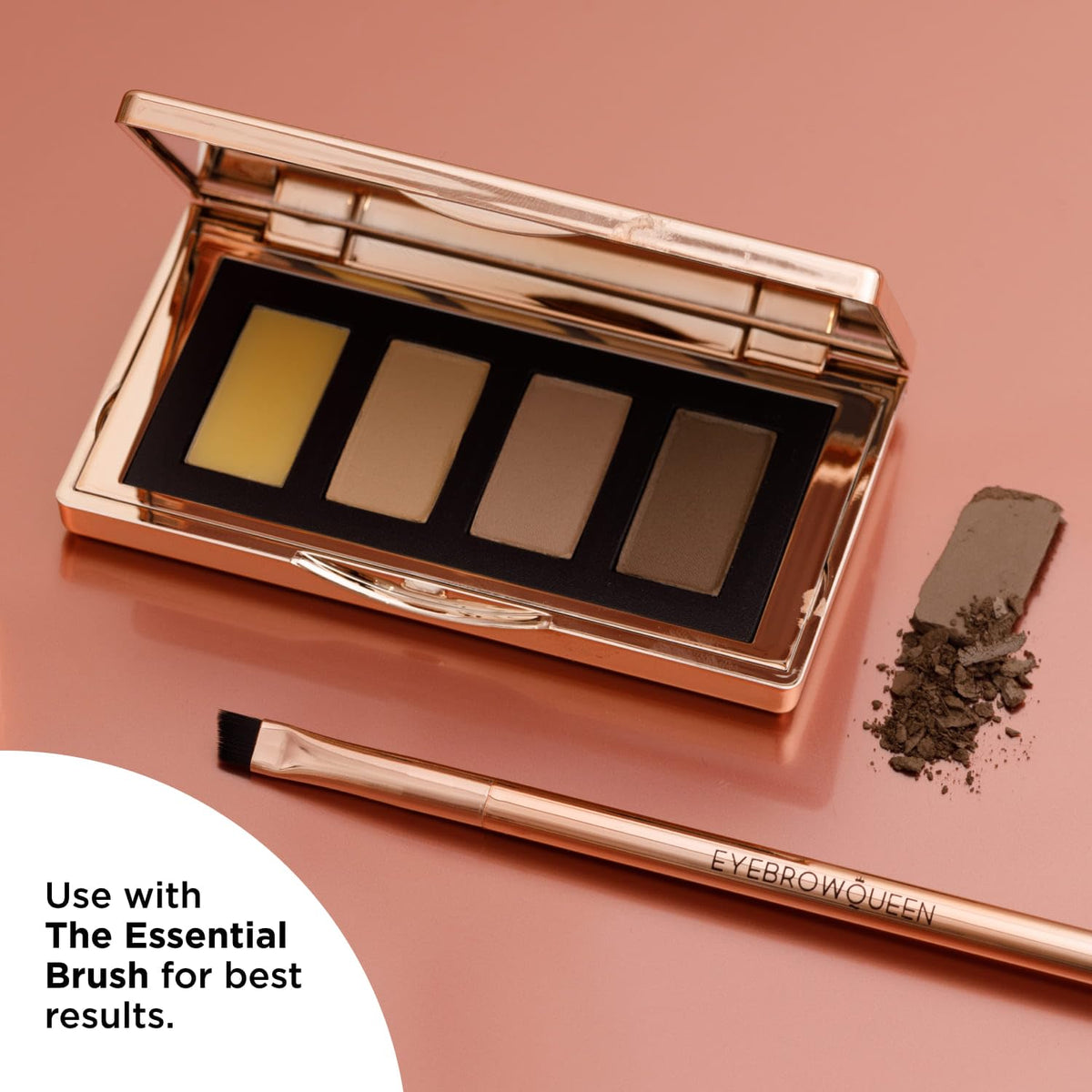 EYEBROWQUEEN Eyebrowqueen Brow Shadow Palette | Includes Pomade and 3 Shades | Shade Rich Brown