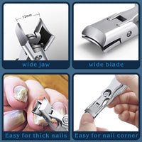 DRMODE Toe Nail Clippers for Thick Nails with Catcher