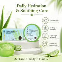 Ammuri Organic Aloe Vera Gel 300ml – 100% Pure Natural Cooling Moisturiser for Face, Hair & Body | Hydrating After Sun Lotion for Dry Skin | Non-Sticky Soothing Gel, Vegan & Cruelty-Free