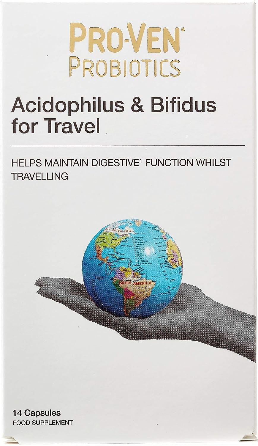 Proven Probiotics Acidophilus and Bifidus for Travellers Capsules - Pack of 14